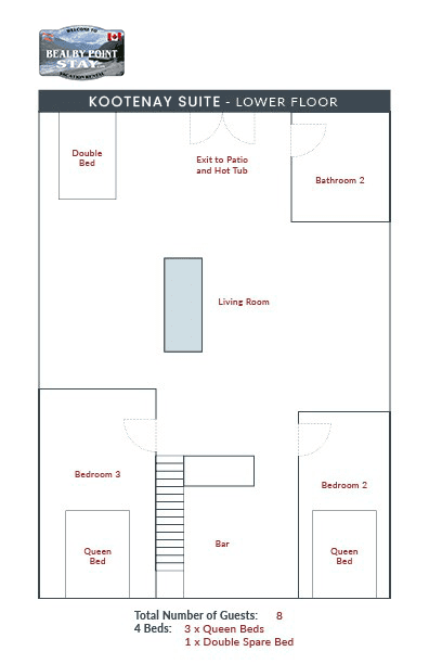 A floor plan of the top two floors.